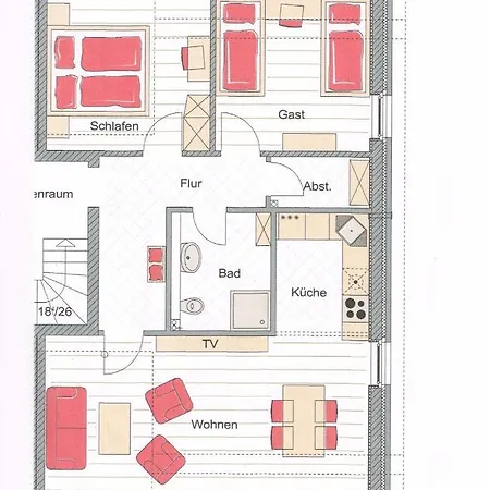 Appartement Achterhof - Whg 8 Schwalbe